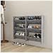 Scarpiere Muro 2pz Grigio Cemento 60x18x90cm Legno Multistrato - Foto miniatura 1