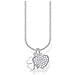 , Collana Da Donna Con Ciondolo A Forma Di Quadrifoglio Con Pave Di Cuore, In Argento Sterling 925, Lunghezza 38-45 Cm - Foto miniatura 1