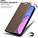 Custodia Compatibile Con Xiaomi Redmi 9 In Bruno Caffè - Coperchio Protettiva Con Chiusura Magnetica, Funzione Stand E Tasca Per Le Carte - Foto miniatura 7