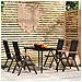 Set Mobili Da Pranzo Per Giardino 5 Pz Nero - Foto miniatura 1