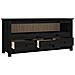 Mobile Porta Tv Nero 114x35x52 Cm In Legno Massello Di Pino - Foto miniatura 9