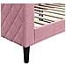 Letto Da Giorno Rosa 80x200 Cm In Velluto - Foto miniatura 5