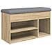 Panca Porta Scarpe Rovere Sonoma 82x32x45,5cm Legno Multistrato - Foto miniatura 2