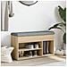 Panca Porta Scarpe Rovere Sonoma 82x32x45,5cm Legno Multistrato - Foto miniatura 3