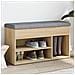 Panca Porta Scarpe Rovere Sonoma 82x32x45,5cm Legno Multistrato - Foto miniatura 1
