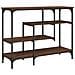 Tavolino Consolle Con Ripiani Rovere Marrone 100x35x75 Cm - Foto miniatura 2