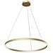 Lampadario A Sospensione Moderno Rim Alluminio Ottone 1 Led 51w - Foto miniatura 1