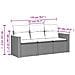 Set Divani Da Giardino 3 Pz Con Cuscini Grigio In Polyrattan - Foto miniatura 3