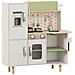 Cucina Giocattolo Per Bambini 3-6 Anni Con Macchina Del Ghiaccio E Utensili, 84x34x89 Cm, Bianco E Verde - Foto miniatura 1