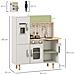 Cucina Giocattolo Per Bambini 3-6 Anni Con Macchina Del Ghiaccio E Utensili, 84x34x89 Cm, Bianco E Verde - Foto miniatura 3