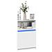 Credenza Con Led Bianca 72x34x100 Cm In Legno Multistrato - Foto miniatura 1