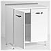 Mobile Base 2 Ante Per Cucina 80x50xh85 Bianco Frassino Mobiletto In Legno - Foto miniatura 3