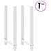 Gambe Per Tavolino Bianco 2 Pz 60x(110-111) Cm Acciaio - Foto miniatura 3