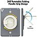 Custodia Per Ipad 9.7"" 2017/2018 Con Supporto E Tracolla Grigia - Protezione E Stile! - Foto miniatura 2
