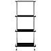Scaffale A 4 Livelli Nero 40x40x100 Cm In Vetro Temperato - Foto miniatura 1