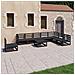 Set Divani Da Giardino 9 Pz Nero In Legno Massello Di Pino - Foto miniatura 8