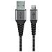 49283 cavo USB USB 2.0 2 m Micro-USB B USB A Nero, Grigio - Foto miniatura 1