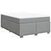 Giroletto a Molle con Materasso Grigio Chiaro 140x200cm Tessuto - Foto miniatura 1