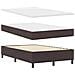 Letto con Box Spring con Materasso & Panchina Marrone Scuro 120x200 cm Tessuto - Foto miniatura 3