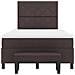 Letto con Box Spring con Materasso & Panchina Marrone Scuro 120x200 cm Tessuto - Foto miniatura 9