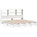 Letto Libreria senza Materasso Bianco 180x200 cm Legno Massello - Foto miniatura 3