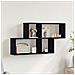 Mobile sospeso in rovere nero 76x15x53 cm realizzato in legno ingegnerizzato - Foto miniatura 2
