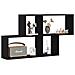 Mobile sospeso in rovere nero 76x15x53 cm realizzato in legno ingegnerizzato - Foto miniatura 3
