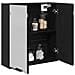 Mobile da bagno  - Rovere Nero, 64x20x66.5 cm, Realizzato in legno ingegnerizzato - Foto miniatura 3