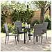 Set da Pranzo per Giardino 5 pcs Grigio Poly Rattan - Foto miniatura 2