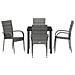 Set da Pranzo per Giardino 5 pcs Grigio Poly Rattan - Foto miniatura 7
