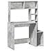 Scrivania Mensole Grigio Cemento 100x45x140cm Legno Multistrato - Foto miniatura 1