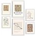 Set Di 6 Stampe Collezione Di Piatti Di Bellezza Con Collage Estetico Per La Decorazione D'interni A3 & A4 Cornice Bianca - Foto miniatura 1