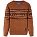 Maglione per Bambini Lavorato a Maglia Cognac 104 - Foto miniatura 1