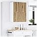 Armadio pensile Riga Rovere Artigiano e Bianco 60 x 31 x 40 cm - Foto miniatura 4
