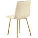 Sedia TYRA - Elegante velluto beige chiaro per soggiorno x 3 - Foto miniatura 6