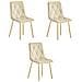 Sedia TYRA - Elegante velluto beige chiaro per soggiorno x 3 - Foto miniatura 1