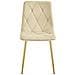 Sedia TYRA - Elegante velluto beige chiaro per soggiorno x 3 - Foto miniatura 3