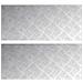 Dischi Quadrati 2 pcs Argento 70 x 30 cm Alluminio - Foto miniatura 1