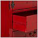 Mobiletto In Legno Con 4 Cassetti E 2 Ante Rosso 60x40x140h Cm - Foto miniatura 6