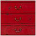 Mobiletto In Legno Con 4 Cassetti E 2 Ante Rosso 60x40x140h Cm - Foto miniatura 8