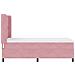Letto a molle con materasso Rosa 100 x 200 cm Velluto - Foto miniatura 7