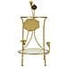 Tavolino Vkh803-oro-metallo-40x40x78 Cm - Foto miniatura 2