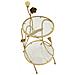 Tavolino Vkh803-oro-metallo-40x40x78 Cm - Foto miniatura 4