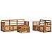 Set divani 6 pcs Naturale Legno di Acacia Massello - Foto miniatura 1