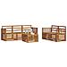 Set divani 6 pcs Naturale Legno di Acacia Massello - Foto miniatura 3