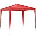 Tenda Party 250 x 250 x 240 cm Rosso PE e Acciaio - Foto miniatura 1