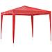 Tenda Party 250 x 250 x 240 cm Rosso PE e Acciaio - Foto miniatura 5