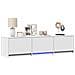 Mobile TV con LED Bianco 165 x 34 x 40 cm Legno ingegnerizzato - Foto miniatura 3