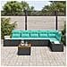 Set Divano da Giardino 7 pz Nero polyrattan - Foto miniatura 5