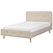 Letto Matrimoniale Moderno In Tessuto Beige 140x200cm Rennes - Foto miniatura 20
